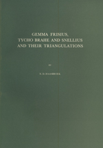 GS 14, N.D. Haasbroek, Gemma Frisius, Tycho Brahe and Snellius and their Triangulations