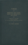 Tables for regional and local isostatic reduction (Airy system) for gravity values