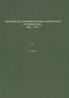 Register op landmeetkundige literatuur in Nederland, 1961 - 1970
